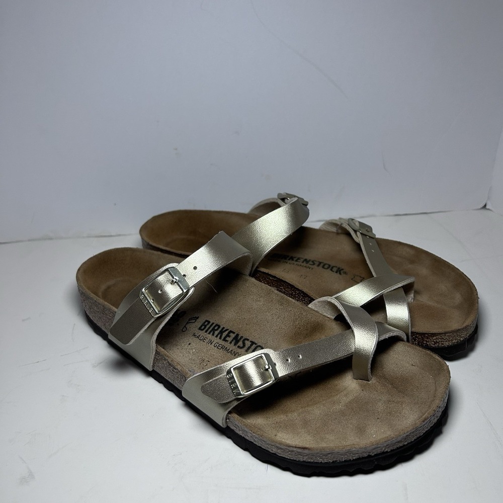 Birkenstock Mayari Narrow Fit Birko Flor Graceful Taupe US Women's 9 EU 40